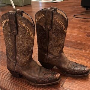 Brown Western Cowboy Boots brand Tony Lama